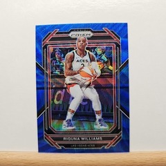 2023 Panini Prizm WNBA Blue Wave Prizm Riquna Williams #128 Las Vegas Aces